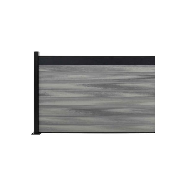Jewett Cameron Companies Estate 6'W x 4'H Oxford Grey Aluminum/Composite Horizontal Fence Adder Section - SURFACE MOUNT EF ES1204 - main